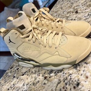 Jordan Women's Sneakers in Tan and Olive